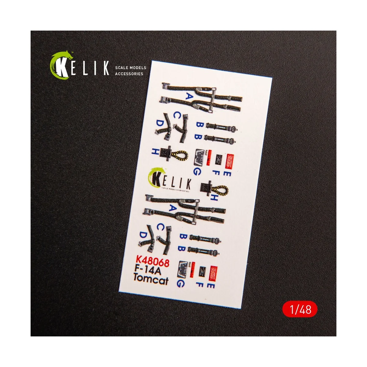 F-14A Tomcat late interior 3D decals for Tamiya kit, 1/48 - Kelik K...