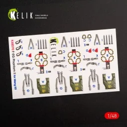 F-4E Phantom II interior 3D decals for Meng kit, 1/48 - Kelik K48070 2