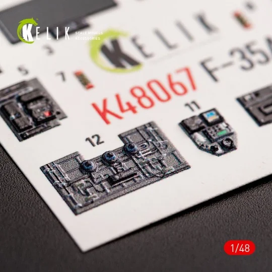 F-35A interior 3D decals for Tamiya kit, 1/48 - Kelik K48067