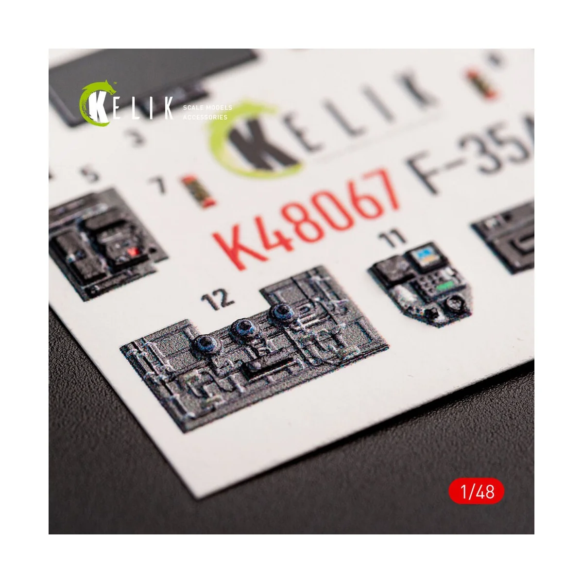F-35A interior 3D decals for Tamiya kit, 1/48 - Kelik K48067