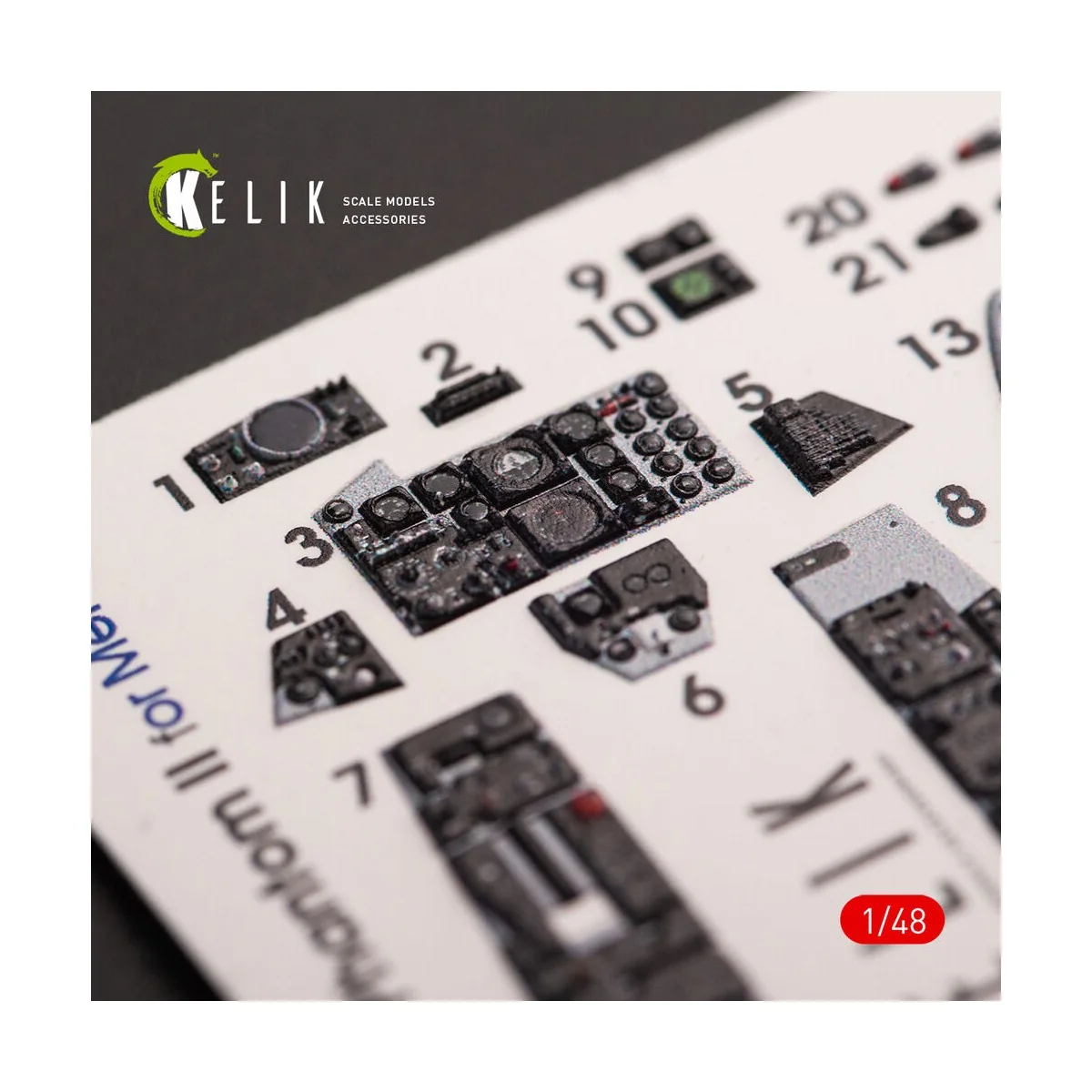 F-4E Phantom II interior 3D decals for Meng kit, 1/48 - Kelik K48070