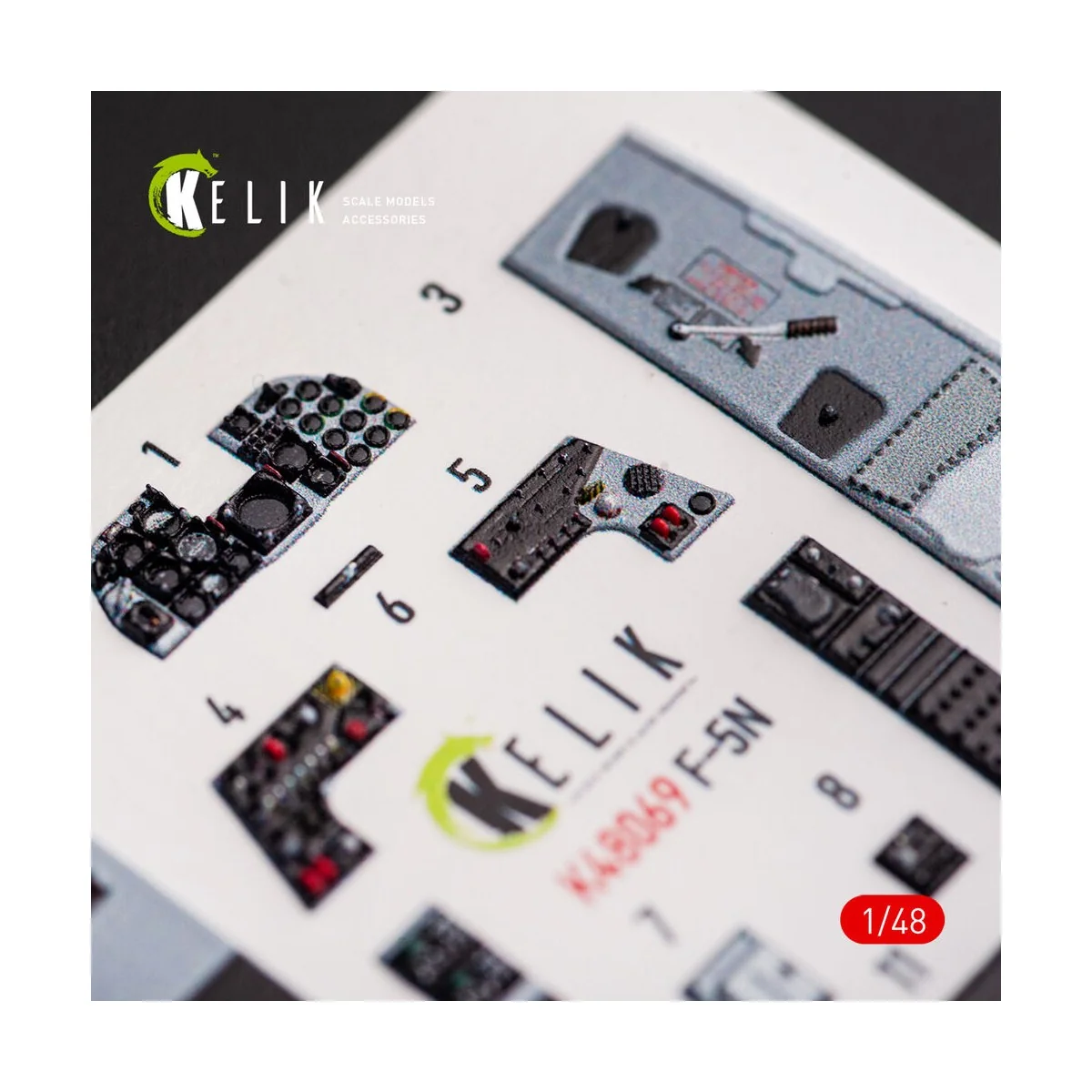 F-5N interior 3D decals for AFV Club kit, 1/48 - Kelik K48069