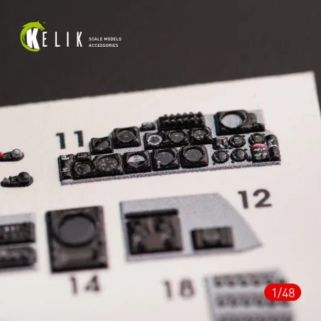 F-4E Phantom II interior 3D decals for Meng kit, 1/48 - Kelik K48070