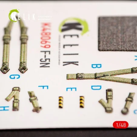 F-5N interior 3D decals for AFV Club kit, 1/48 - Kelik K48069