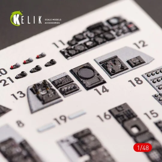 F-4E Phantom II interior 3D decals for Meng kit, 1/48 - Kelik K48070
