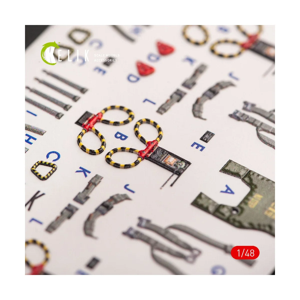 F-4E Phantom II interior 3D decals for Meng kit, 1/48 - Kelik K48070