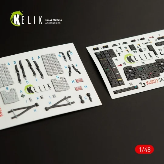 Dauphin II SA.365F / AS.565SA interior 3D decals for Kitty Hawk / Z...