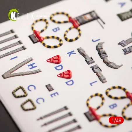 F-4E Phantom II interior 3D decals for Meng kit, 1/48 - Kelik K48070