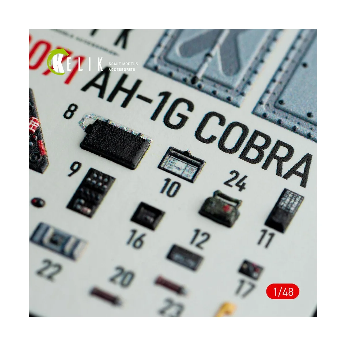 AH-1G interior 3D decals forICM/SpecialHobby kit, 1/48 - Kelik K48071