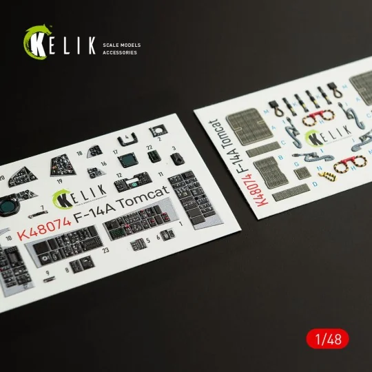 F-14A Tomcat interior 3D decals for Italeri kit, 1/48 - Kelik K48074