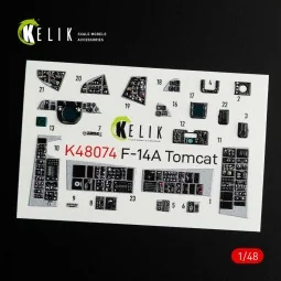 F-14A Tomcat interior 3D decals for Italeri kit, 1/48 - Kelik K48074 2