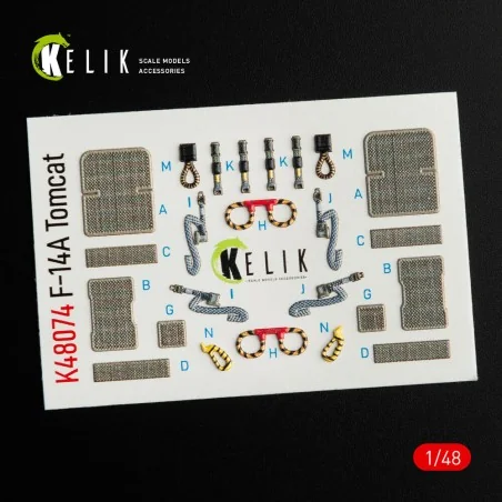 F-14A Tomcat interior 3D decals for Italeri kit, 1/48 - Kelik K48074