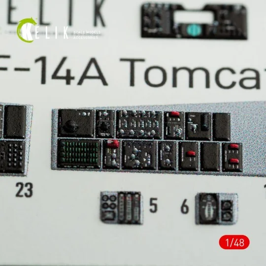 F-14A Tomcat interior 3D decals for Italeri kit, 1/48 - Kelik K48074