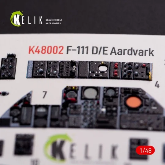 F-111 D/E Aardvark interior 3D decals for HobbyBoss kit, 1/48 - Kel...