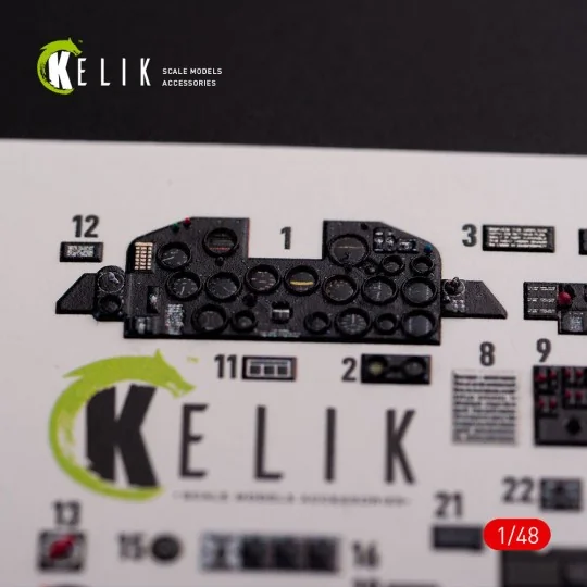 P-47D Razorback interior 3D decals for Tamiya kit, 1/48 - Kelik K48015