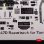 P-47D Razorback interior 3D decals for Tamiya kit, 1/48 - Kelik K48015