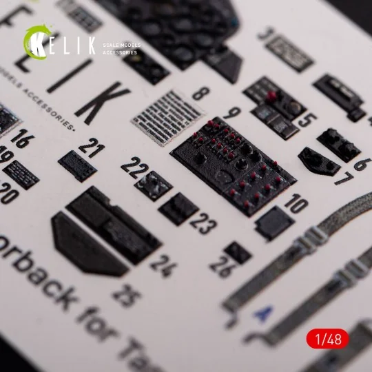 P-47D Razorback interior 3D decals for Tamiya kit, 1/48 - Kelik K48015