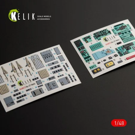 Ka-27 Helix interior 3D decals for HobbyBoss kit, 1/48 - Kelik K48073