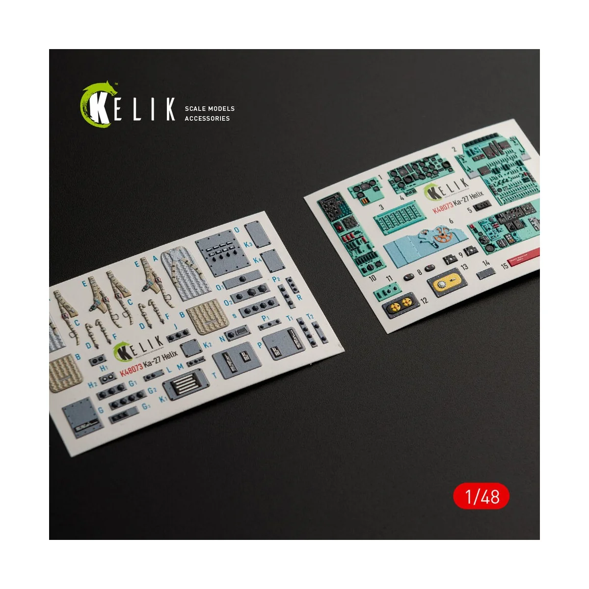 Ka-27 Helix interior 3D decals for HobbyBoss kit, 1/48 - Kelik K48073