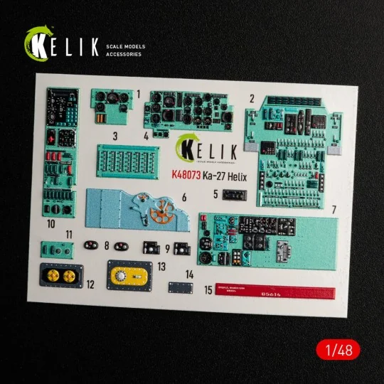 Ka-27 Helix interior 3D decals for HobbyBoss kit, 1/48 - Kelik K48073