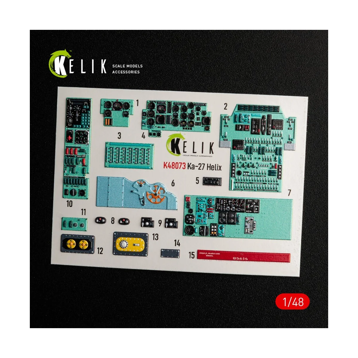 Ka-27 Helix interior 3D decals for HobbyBoss kit, 1/48 - Kelik K48073