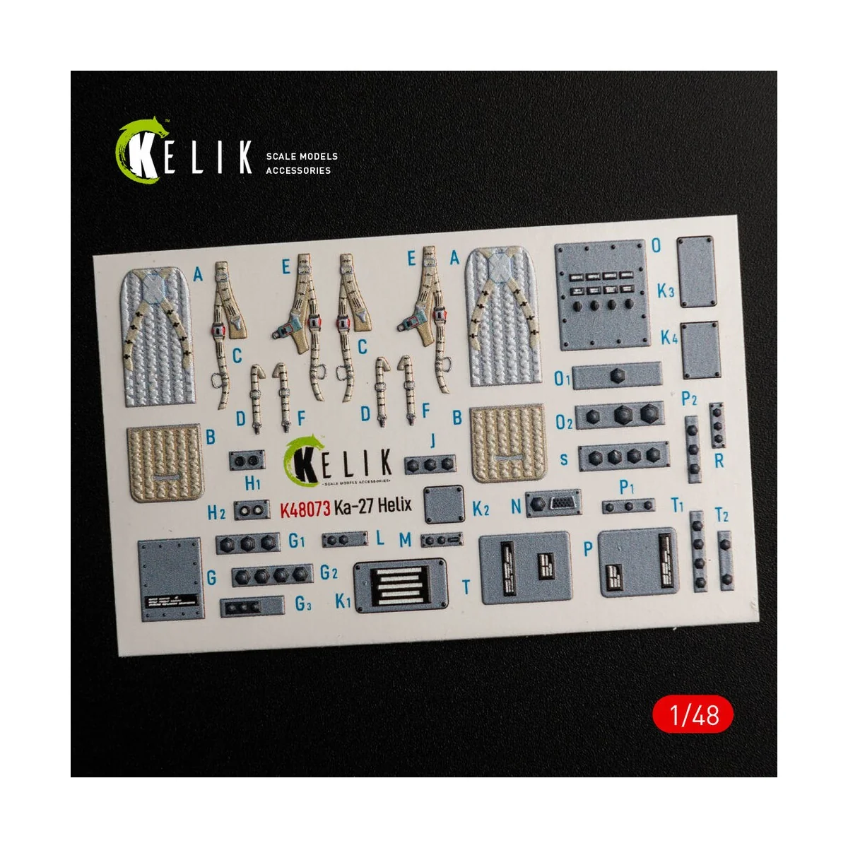 Ka-27 Helix interior 3D decals for HobbyBoss kit, 1/48 - Kelik K48073