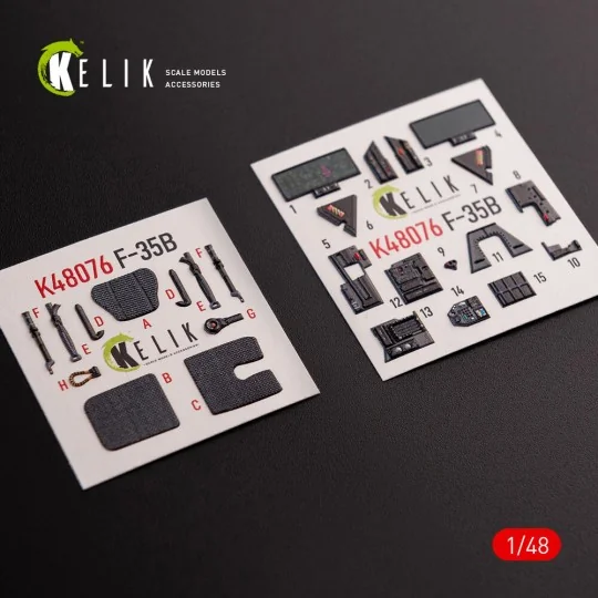 F-35B interior 3D decals for Tamiya kit, 1/48 - Kelik K48076