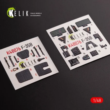 F-35B interior 3D decals for Tamiya kit, 1/48 - Kelik K48076