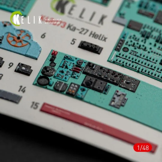 Ka-27 Helix interior 3D decals for HobbyBoss kit, 1/48 - Kelik K48073