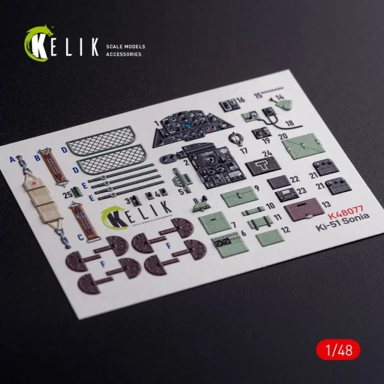Ki-51 Sonia interior 3D decals for WingsyKits kit, 1/48 - Kelik K48077