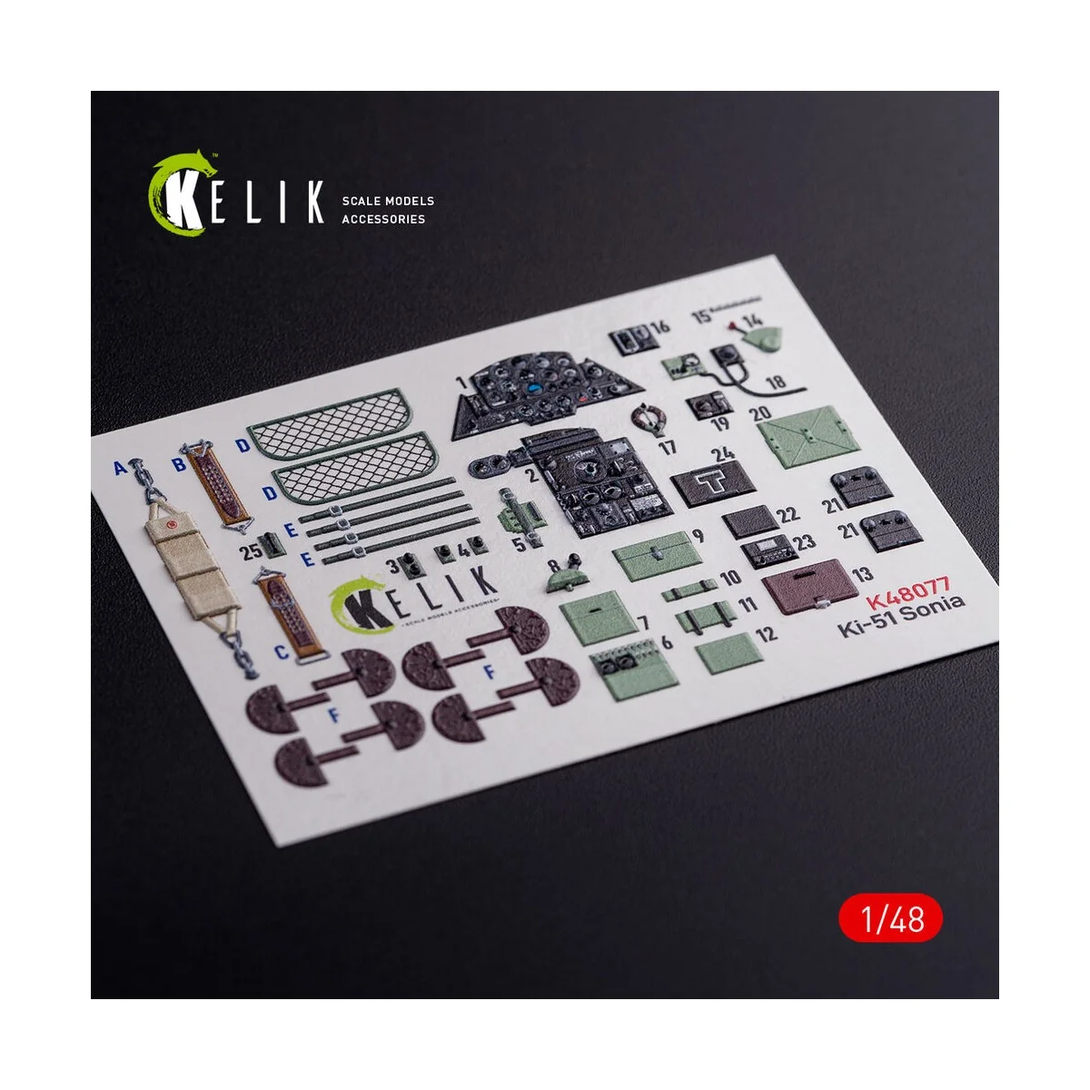 Ki-51 Sonia interior 3D decals for WingsyKits kit, 1/48 - Kelik K48077