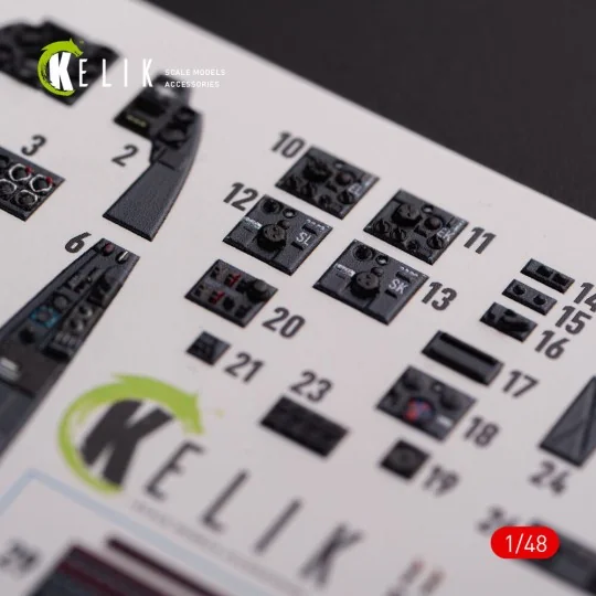 Messerschmitt Me-410 A1 interior 3D decals for Meng Model kit, 1/48...
