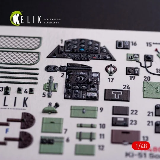 Ki-51 Sonia interior 3D decals for WingsyKits kit, 1/48 - Kelik K48077
