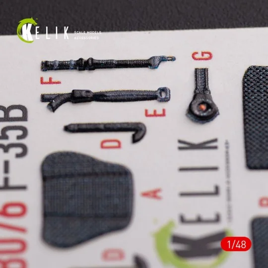 F-35B interior 3D decals for Tamiya kit, 1/48 - Kelik K48076