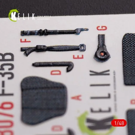 F-35B interior 3D decals for Tamiya kit, 1/48 - Kelik K48076