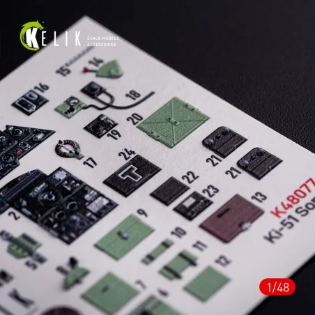 Ki-51 Sonia interior 3D decals for WingsyKits kit, 1/48 - Kelik K48077