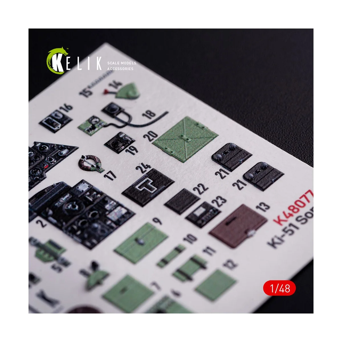 Ki-51 Sonia interior 3D decals for WingsyKits kit, 1/48 - Kelik K48077