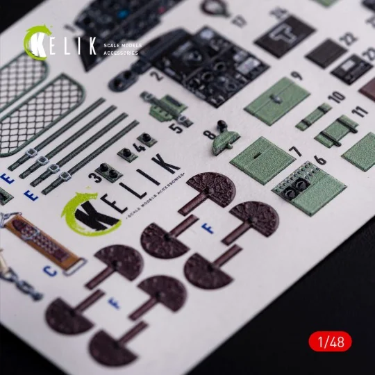 Ki-51 Sonia interior 3D decals for WingsyKits kit, 1/48 - Kelik K48077