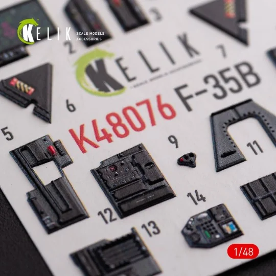 F-35B interior 3D decals for Tamiya kit, 1/48 - Kelik K48076