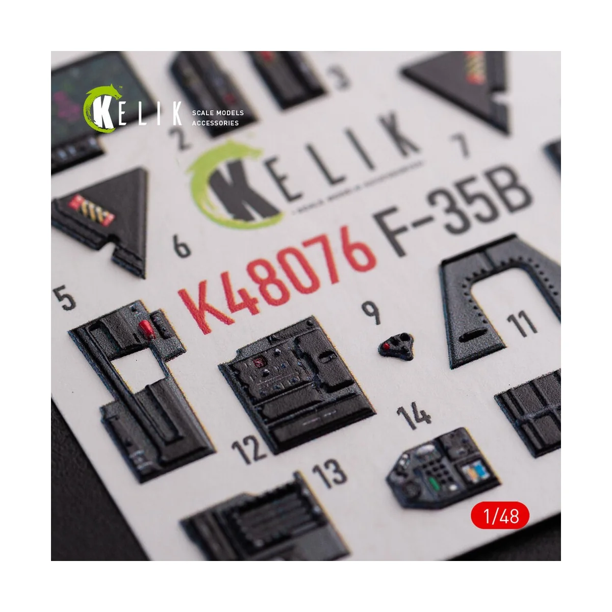 F-35B interior 3D decals for Tamiya kit, 1/48 - Kelik K48076