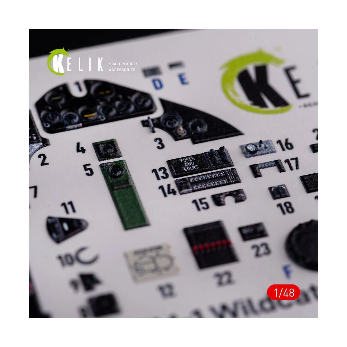 FM-1 Wildcat/Martlet Mk.V interior 3D decals for Tamiya kit, 1/48 -...