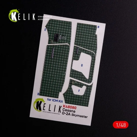 O-2A Skymaster interior 3D decals green decoration type for ICM kit...
