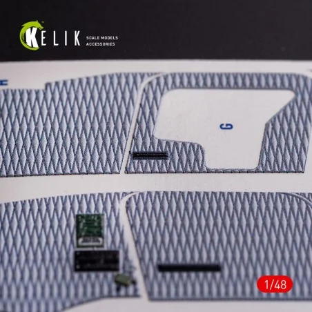 O-2A Skymaster interior 3D decals grey decoration type for ICM kit,...