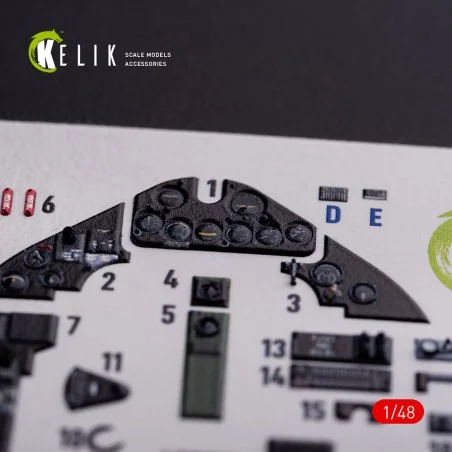 FM-1 Wildcat/Martlet Mk.V interior 3D decals for Tamiya kit, 1/48 -...