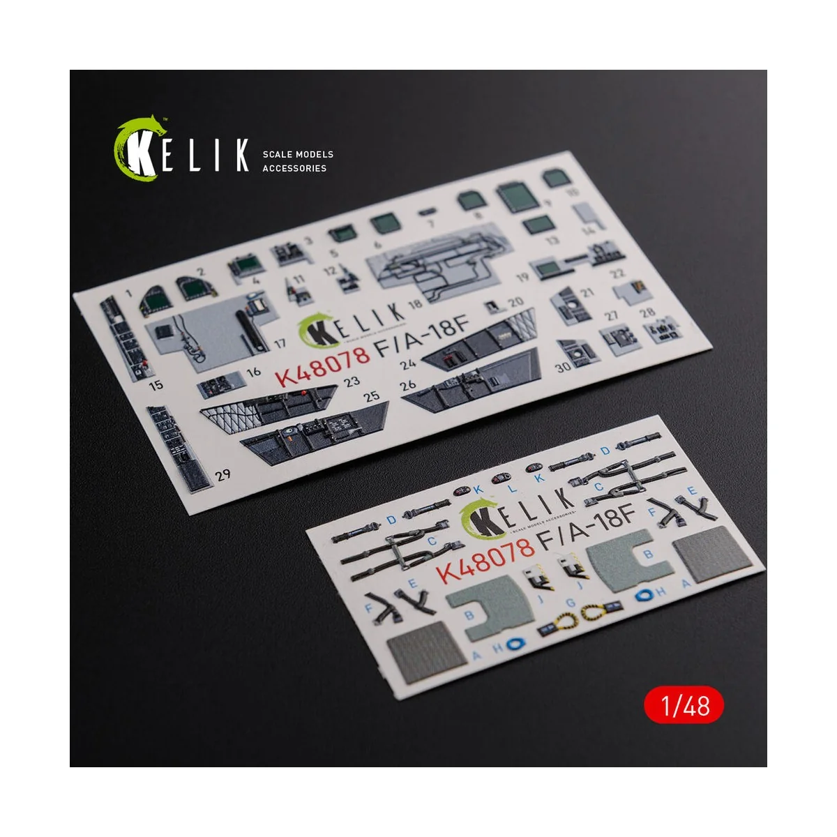 F/A-18F Super Hornet interior 3D decals for MENG kit, 1/48 - Kelik ...