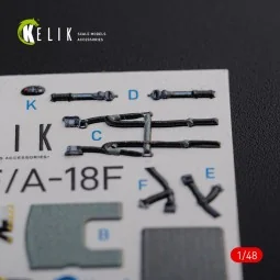F/A-18F Super Hornet interior 3D decals for MENG kit, 1/48 - Kelik ... 2