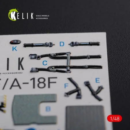 F/A-18F Super Hornet interior 3D decals for MENG kit, 1/48 - Kelik ...