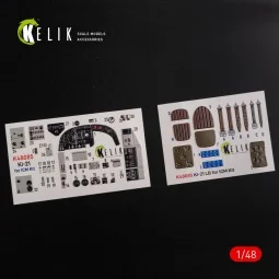 KI-21 interior 3D decals for ICM kit, 1/48 - Kelik K48085