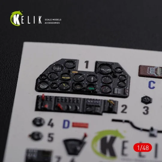 P-40N interior 3D decals for Academy kit, 1/48 - Kelik K48086