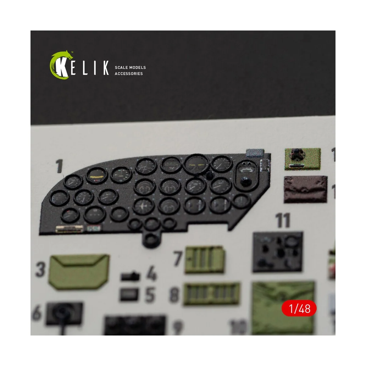 B-26B Marauder interior 3D decals for ICM kit, 1/48 - Kelik K48084